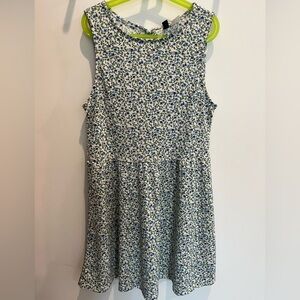 H&M Blue and White Floral Girls Dress